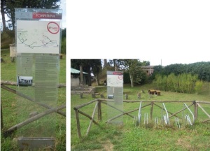 Tabella informativa di Porta Vesuvio e rastrelliere