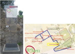 Pannello "Orto dei Fuggiaschi" e indicazione su mappa con riquadro giallo del punto in esame